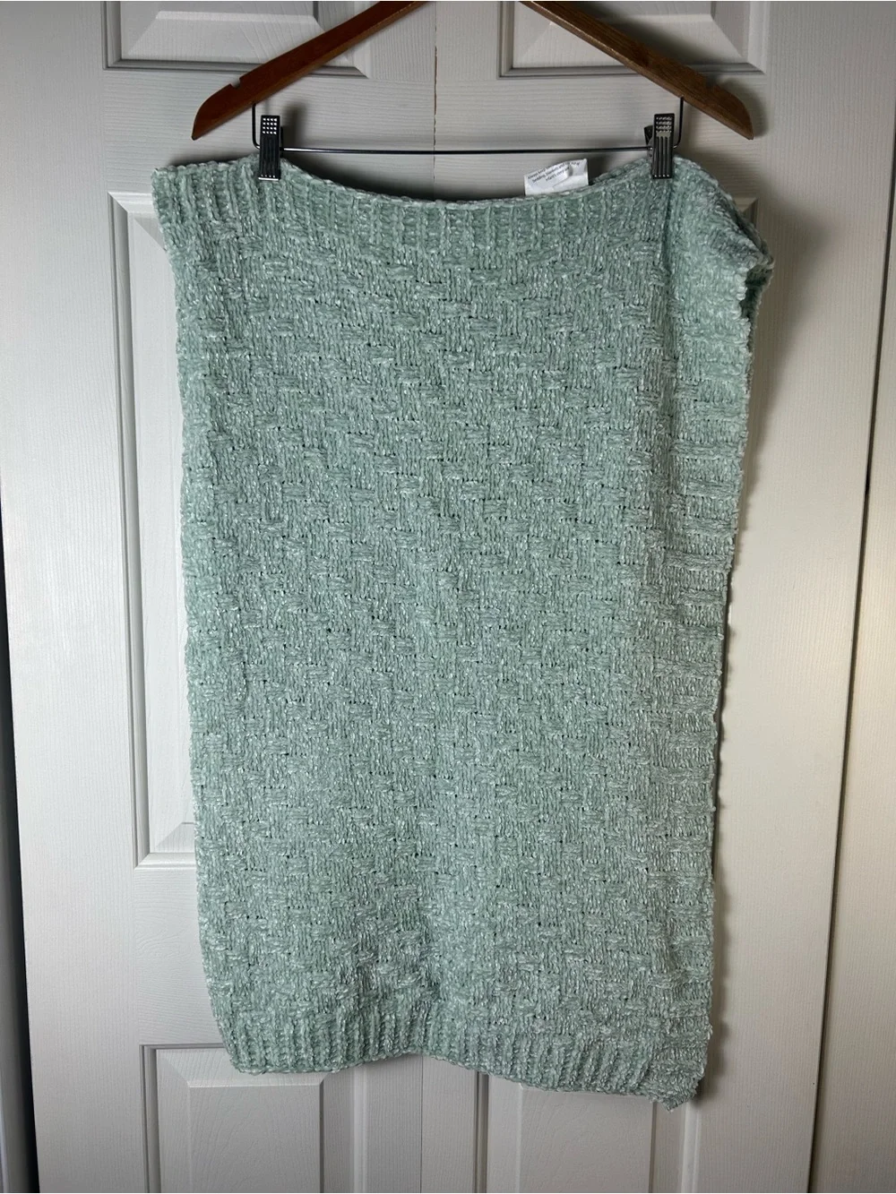 Little Journey Aldi Green Chenille Baby Blanket Lovey Soft Plush Sweater Knit